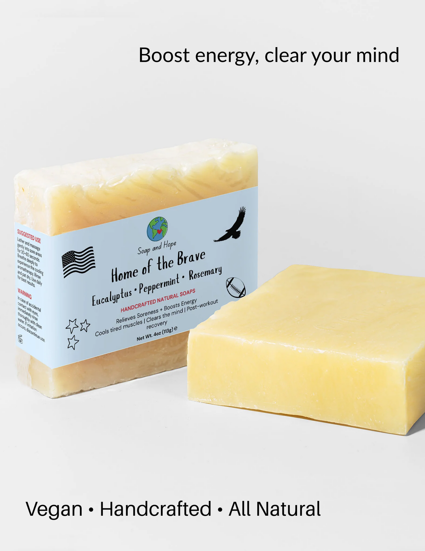 Home of the Brave muscle recovery and relief soap