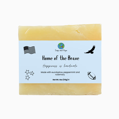 Home of the Brave muscle recovery and relief soap