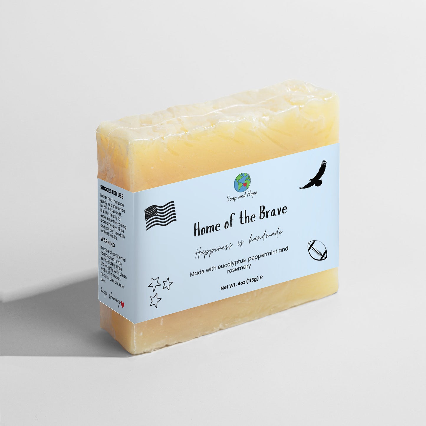 Home of the Brave muscle recovery and relief soap