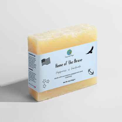 Home of the Brave muscle recovery and relief soap