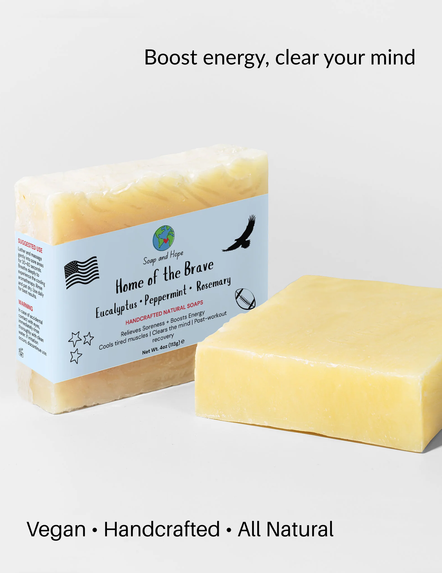 Home of the Brave muscle recovery and relief soap